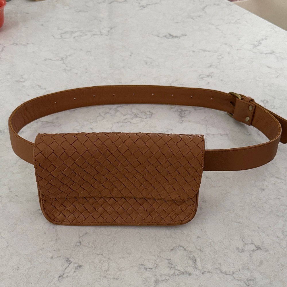 3 In 1 Woven Tan Belt Bag